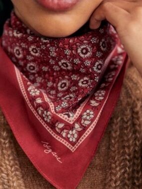 NWOT Sezane bandana scarf in red